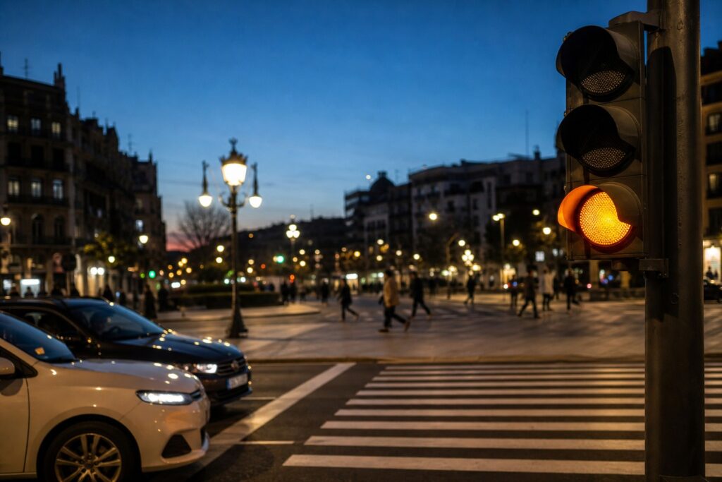 Espagne : à partir du 1er octobre, le feu orange clignotant ne cohabitera plus avec le vert piéton