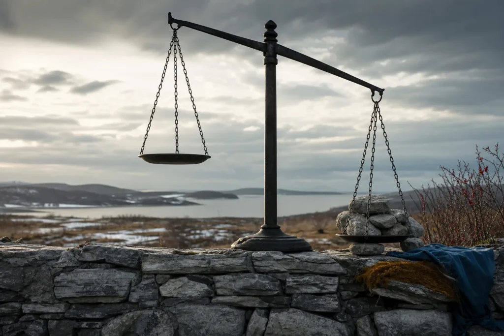 Une balance de justice déséquilibrée, évoquant l'écart entre la peine prononcée et la peine exécutée